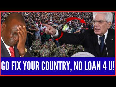 RUTO’S ITALY SPEECH CUT-SHORT AS ANGRY LEADERS REJECT 8 DEALS LIVE OVER NAIROBI FUEL PROTESTS!