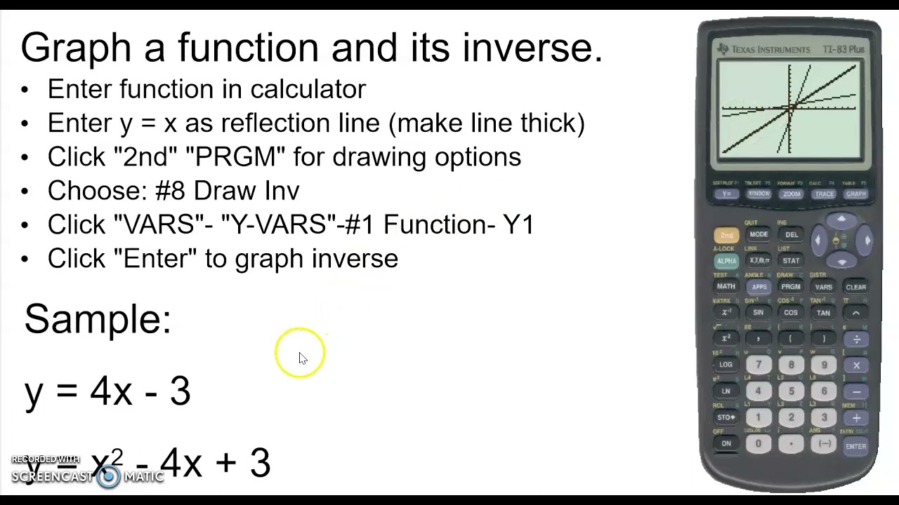 Graph Inverse Function on TI 83