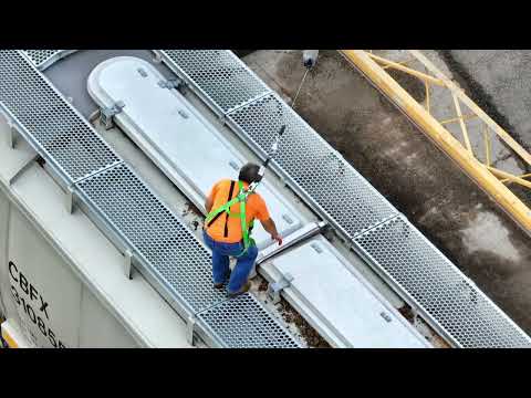Loading Grain into Railcars, Drone 4K