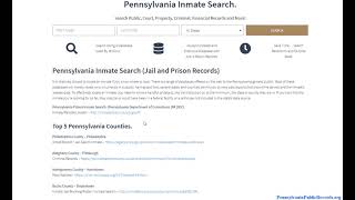 Pennsylvania Inmate Search (Lookup Jail Roster and PADOC Prison Records By Name).