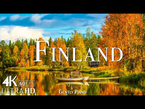 Finland 4K Autumn Aerial Film - Peaceful Piano Music - Amazing Nature