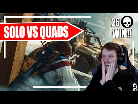 I WON a Solo vs QUADS game with 26 kills! (INSANE 1v4 CLUTCH) 😱