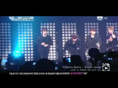 110618 SM Town Live in Paris Super Junior - Sorry Sorry