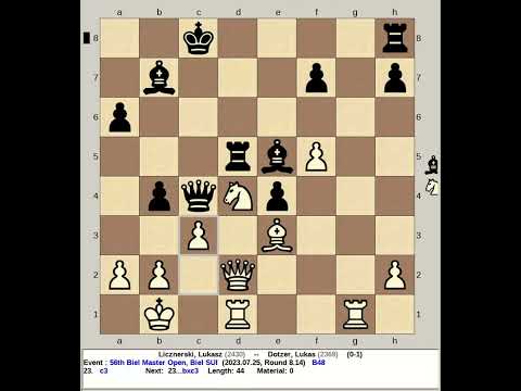 Licznerski, Lukasz vs Dotzer, Lukas | 56th Biel Master Chess Open 2023