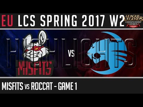 Misfits vs Roccat Highlights Game 1 - EU LCS W2D1 Spring 2017 - MF vs ROC G1