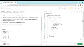 YouTube video '202. Happy Number | Leetcode | Math based | Fundamentals'