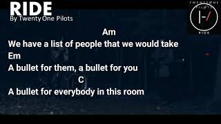 Download lagu Ride - Twenty One Pilots ( Lyric and Chord ) mp3
