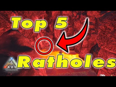Top 5 Ratholes & Hidden Bases: Ark The Lost Island #ark #ratholes