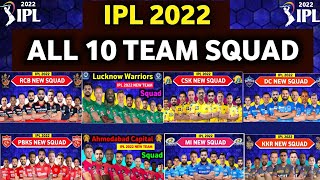 IPL 2022 - All Team Squad | All 10 Team Squad TATA IPL 2022