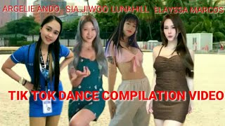 ARGELIE ANDO  SIA JIWOO  LUNAHILL  ELAYSSA MARCOS TIK TOK DANCE COMPILATION VIDEO