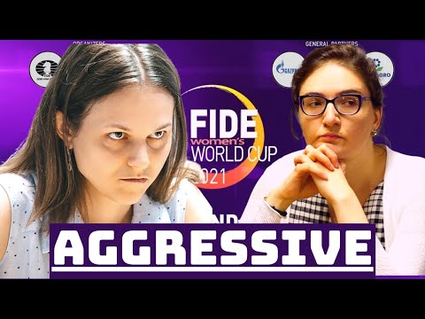 FIDE Women's World Cup 2021 | Anna Muzychuk in Full Aggressive Mood |  Round 5 Sochi Rus|