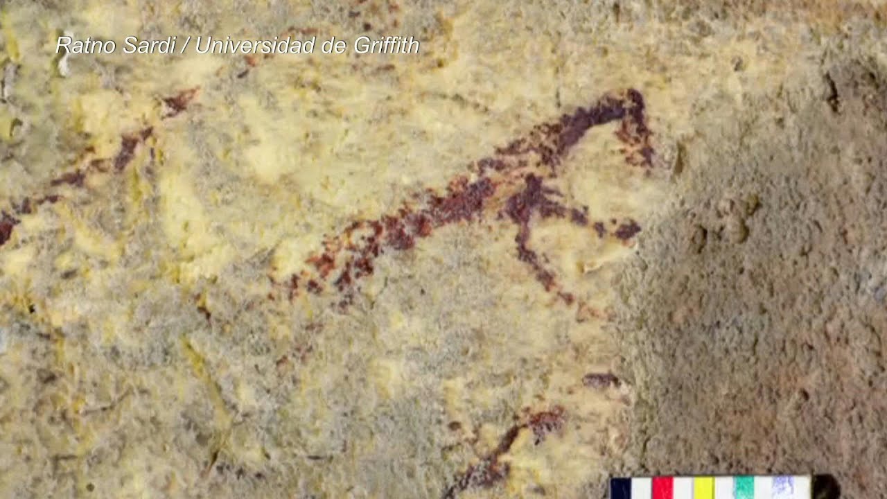 Descubren en un cueva de Indonesia la obra de arte figurativo más antigua del mundo | AFP