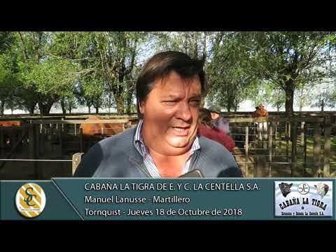 18-10-18 Nota Manuel Lanusse - Martillero - Cab. La Tigra de E. y C. La Centella  S.A. - Tornquist