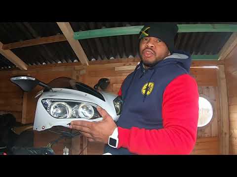 halo DRL and indicator installed in my yamaha R1  head light