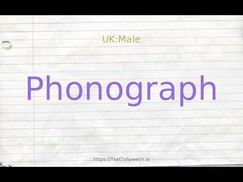 How to pronounce phonograph