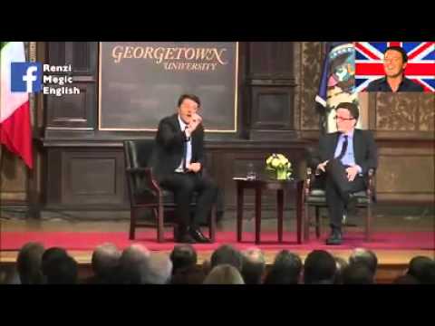 Renzi parla inglese alla Georgetown University