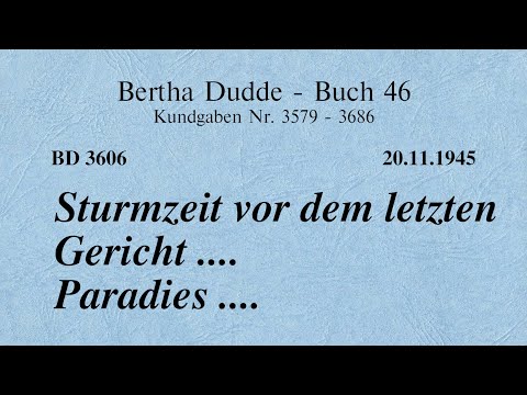 BD 3606 - STURMZEIT VOR DEM LETZTEN GERICHT .... PARADIES ....