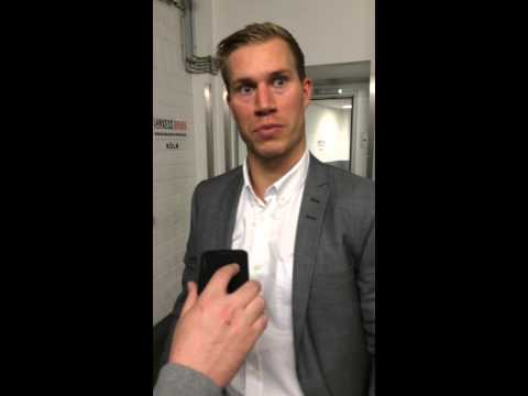 CHL Post-Game Interview with Andreas Falk (Kölner Haie vs HC Kosice 2-1)
