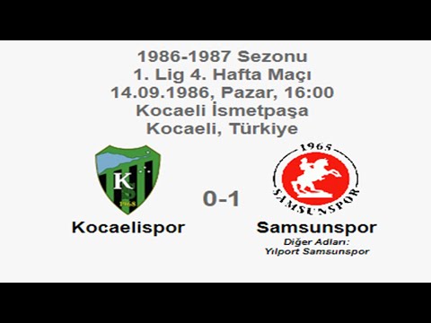 Kocaelispor 0-1 Samsunspor [HD] 14.09.1986 - 1986-1987 Turkish 1st League Matchday 4