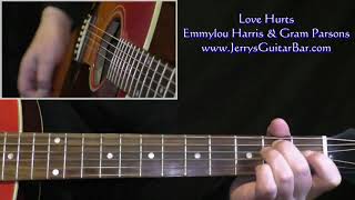 Emmylou Harris &amp; Gram Parsons Love Hurts Intro Guitar Lesson