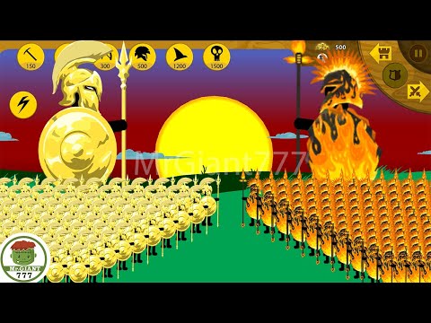 THE STRONGEST GOLDEN SPEARTON VS PYROBLAZE SPEARTON, FINAL BOSS | Stick War Legacy Mod | MrGiant777