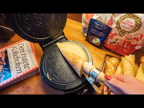 Making Norwegian Krumkaker Cookies