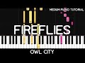 Owl City - Fireflies (Medium Piano Tutorial)