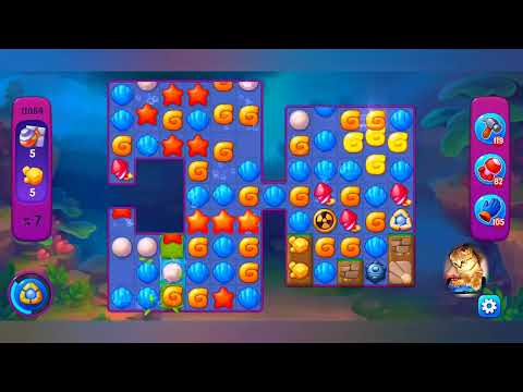 фишдом 2023  #  11064 уровень - прохождение без бустеров # Fishdom,   11064  level - no Boosters.