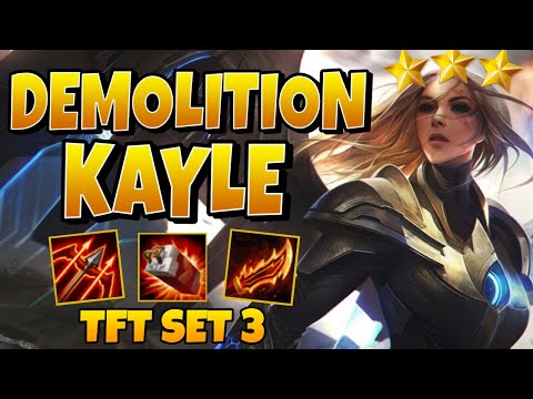 DEMOLITION KAYLE BUILD - ⭐⭐⭐ 3 STAR DEMOLITIONIST - TFT Set 3 Galaxies - 2 Valkyrie Blademaster PBE