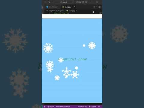 Draw Snowflake %e2%9d%84 Using Python Turtle %f0%9f%90%a2 Python Tutorial Python Turtle Shorts Python