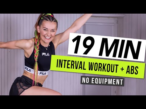 19 MIN EXTREME HIIT WORKOUT + ABS / No Equipment I Monika Kolakowska