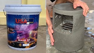 Amazing Construction Diy - Process Casting Peat Furnace With Cement