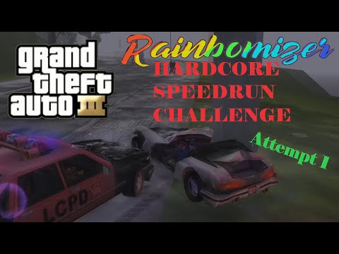 GTA3 Rainbomizer Mod Speedrun (Hardcore Challenge) Attempt 1