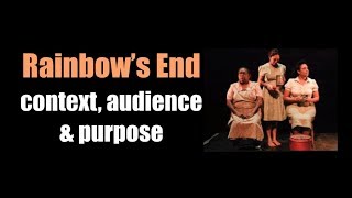 Rainbow&#39;s End: context, audience &amp; purpose