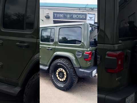 Black Rhino wheel and BF Goodrich all terrain tires on the Jeep! #blackrhinowheels #bfgoodrich