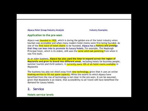 CIMA MCS May & August 2020 - Alpaca Hotel Group Industry Analysis!