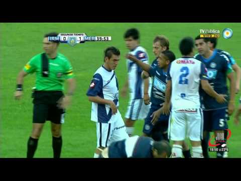 EXPULSION GIORDANO - INDEPENDIENTE RIVADAVIA 0 MERLO 1 - FECHA 10 B NACIONAL (14 10 2012)