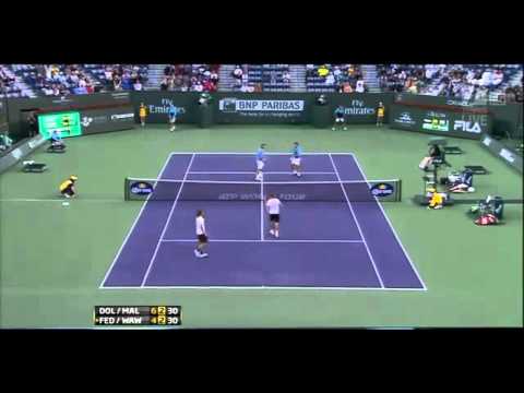 Dolgopolov & Malisse vs Federer & Wawrinka 2011 Indian Wells Final*