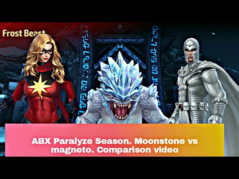 Abx Blast Super Villain Paralyze Season| Moonstone VS Magneto Comparison - Marvel Future Fight