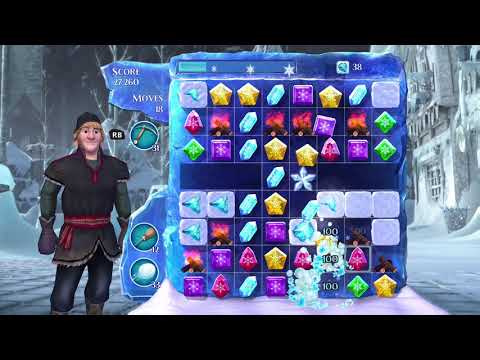 Frozen Free Fall: Snowball Fight Level 222 Walkthrough, No Power Ups