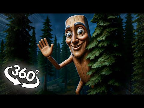 360° Tung Tung Tung Sahur is watching YOU! He's always near... (Night Forest of Horror)