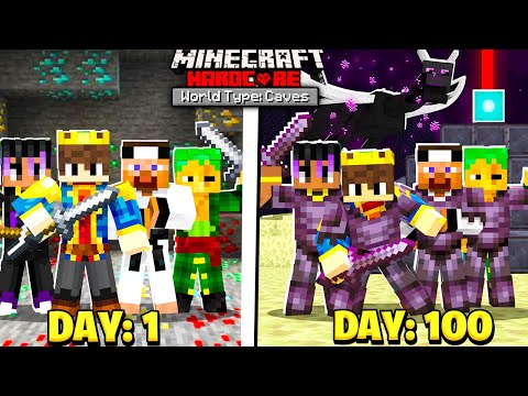 Anshu Bisht - FINALE - 100 Days In CAVES ONLY WORLD in Hardcore Minecraft 😰