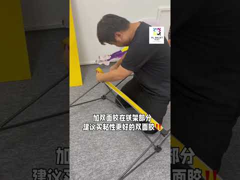 KT board backdrop with Premium Portable Stand 8x4ft kecil installation