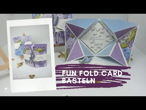 Just say THANK YOU - Pop Up Card - DIY Diamond Fold Card Instructions Stampin 'Up! Dragonfly garden