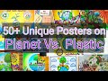 Planet Vs. Plastic 50+ Unique Posters, Earth Day Posters, Posters for Environment