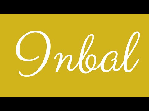 Learn how to Write the Name Inbal Signature Style in Cursive Writing