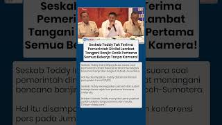 Download lagu Seskab Teddy Tak Terima Pemerintah Dinilai Lambat Tangani Banjir: Detik Pertama Bekerja Tanpa Kamera mp3