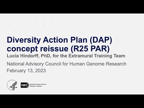 Concept Clearance: PAR Renewal: Diversity Action Plan - Lucia Hindorff