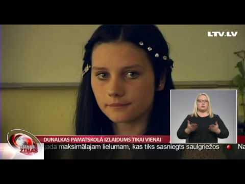 Dunalkas pamatskolā izlaidums tikai vienai skolniecei