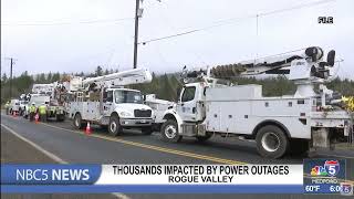 Thousands affected by power outages in Rogue Valley